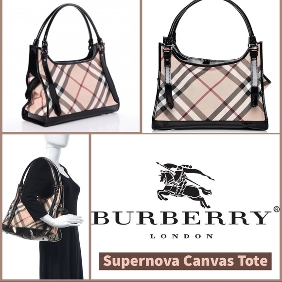 Burberry Handbags - Burberry Supernova Plaid Tote 👜 Bag Leather Trim